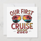 Onze eerste cruise 2025 zomerreis matching feestdagenkaart (Voorkant)