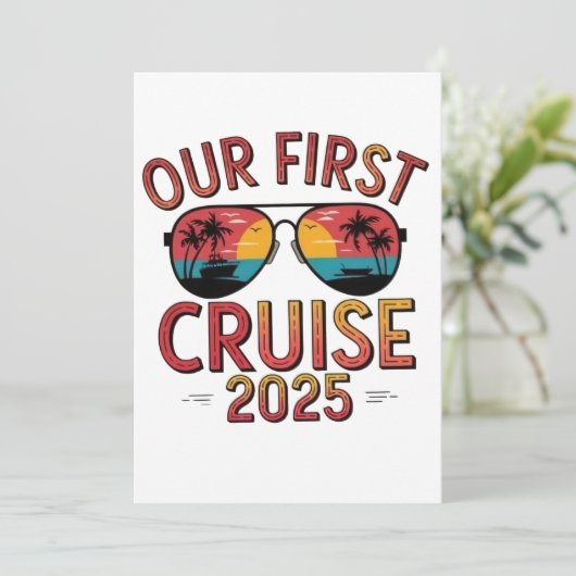 Onze eerste cruise 2025 zomerreis matching kaart (Staand voorkant)