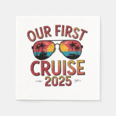 Onze eerste cruise 2025 zomerreis matching servet (Voorkant)