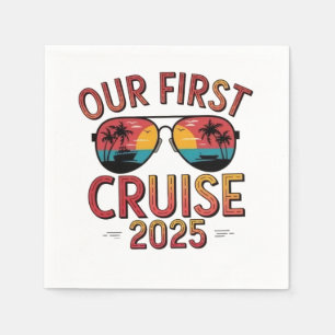 Onze eerste cruise 2025 zomerreis matching servet