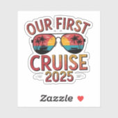 Onze eerste cruise 2025 zomerreis matching sticker (Vel)