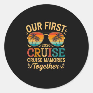 Onze Eerste Cruise Samen 2026 Familie Koppel Cruis Ronde Sticker
