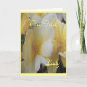 Onze eerste dame bedankkaart (Voorkant)