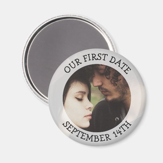 Onze eerste datum persoonlijke herinnering Magnet (Voorkant / Achterkant)