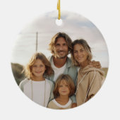 Onze eerste Feestdagen Nieuwe Huis Rustiek Chic Lu Keramisch Ornament (Achterkant)