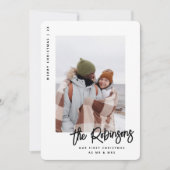 Onze eerste foto van een moderne getrouwde Pas get Feestdagenkaart (Voorkant)