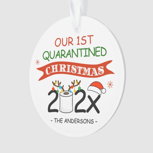 Onze eerste gepantserde kerstcadeautje ornament (voorkant)