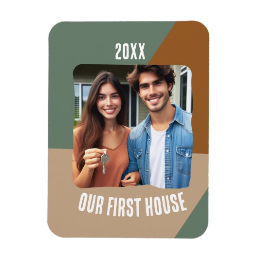 Onze eerste gepersonaliseerde foto magneet (Verticaal)