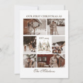 Onze eerste gezamenlijke kerstfotocollage feestdagenkaart (Voorkant)