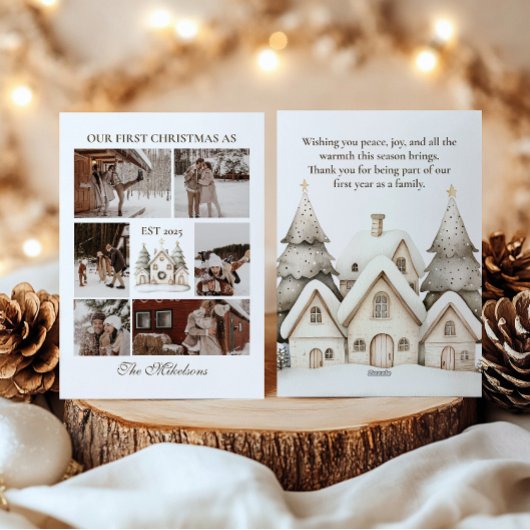 Onze eerste gezamenlijke kerstfotocollage feestdagenkaart