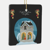 Onze eerste gezamenlijke kerstvakantie keramisch ornament (Rechts)