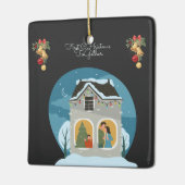 Onze eerste gezamenlijke kerstvakantie keramisch ornament (Links)