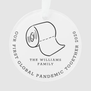 Onze eerste Global Pandemic Together Holiday Foto Ornament
