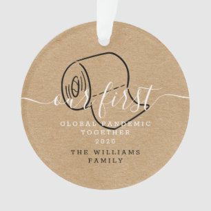 Onze eerste Global Pandemic Together Holiday Foto Ornament