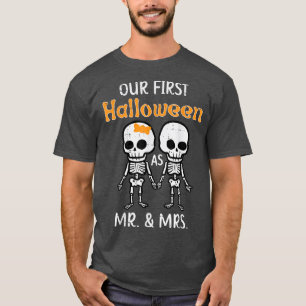 Onze eerste halloween Mr. Matching Couples entage T-shirt