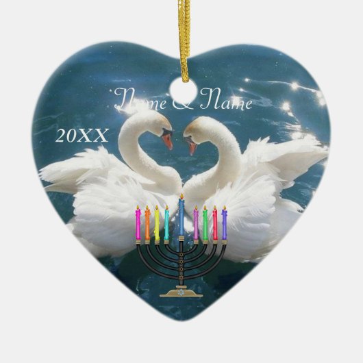 Onze eerste Hankkah Ornament 2012 op maat gesneden (Voorkant)
