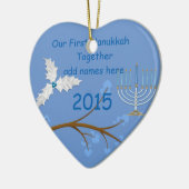 Onze eerste hanukkah samen met Ornament Gift (Links)