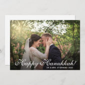 Onze eerste hanukkah Weduwfoto-feestdag Feestdagenkaart (Voorkant / Achterkant)