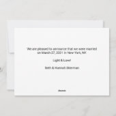 Onze eerste hanukkah Weduwfoto-feestdag Feestdagenkaart (Achterkant)