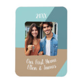 Onze eerste Home Custom Photo Housewarming Gift Magneet (Verticaal)