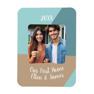 Onze eerste Home Custom Photo Housewarming Gift Magneet