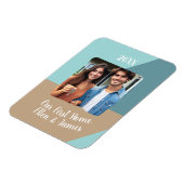 Onze eerste Home Custom Photo Housewarming Gift Magneet (Linkerzijde)