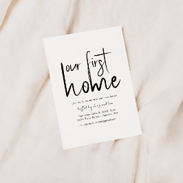 Onze eerste Home Housewarming Party uitnodiging