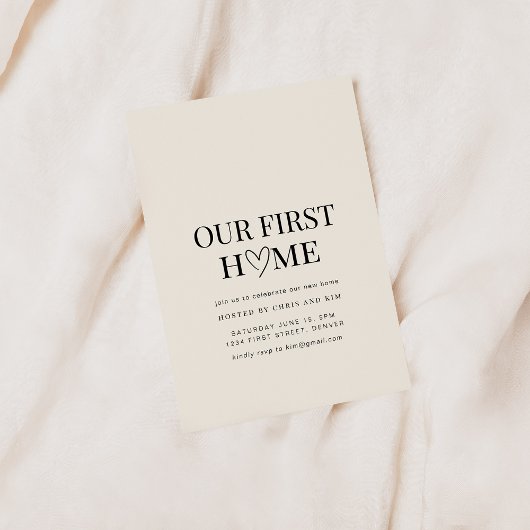 Onze eerste Home Housewarming Uitnodiging