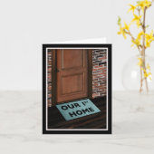 onze eerste huisdeur mat kaart (Gele Bloem)