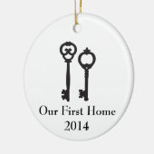 Onze eerste huisorganisatie keramisch ornament (Links)