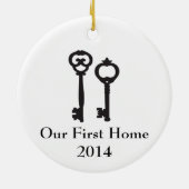 Onze eerste huisorganisatie keramisch ornament (Achterkant)