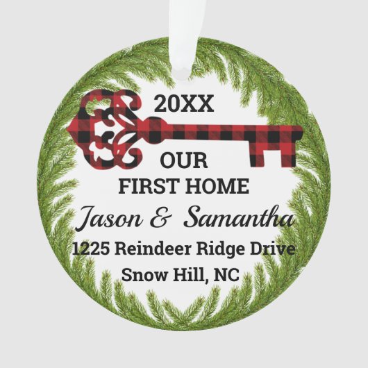 Onze eerste huisorganisatie ornament (voorkant)