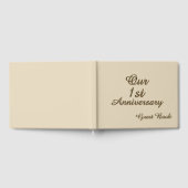 Onze eerste Jubileum Gastboek Gold Typografie Gastenboek (Volledig)