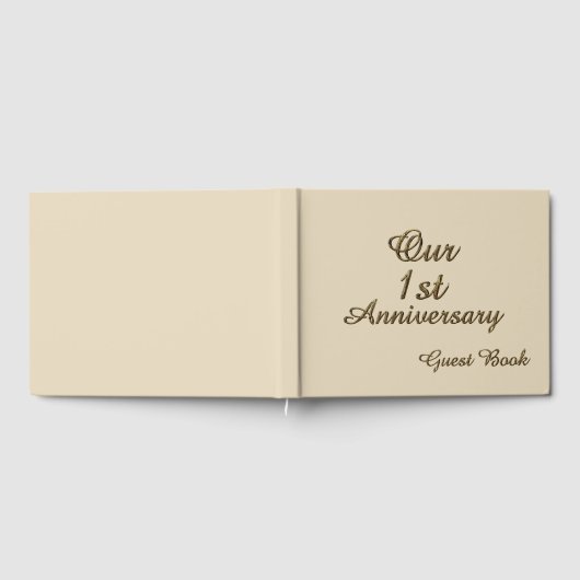 Onze eerste Jubileum Gastboek Gold Typografie Gastenboek (Volledig)