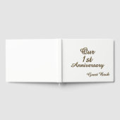 Onze eerste Jubileum Gastboek Gold Typografie Gastenboek (Volledig)