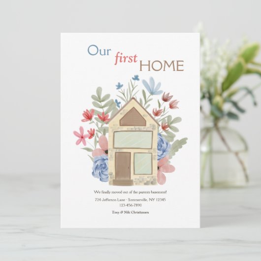 Onze eerste Kaarten voor thuisverhuizingen (Staand voorkant)