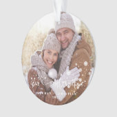 Onze eerste kerst 2-zijdige foto kerstversiering ornament (voorkant)