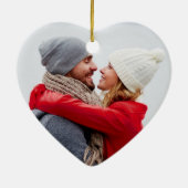 Onze eerste kerst. Aangepaste foto Keramisch Ornament (Achterkant)