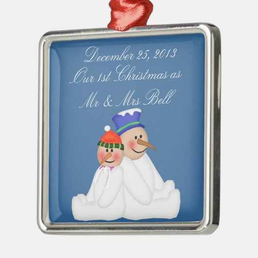 Onze eerste kerst als de heer en mevrouw Ornament (Links)