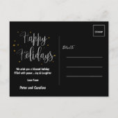 Onze eerste kerst als de heer en mevrouw Prettige  Feestdagenkaart (Achterkant)