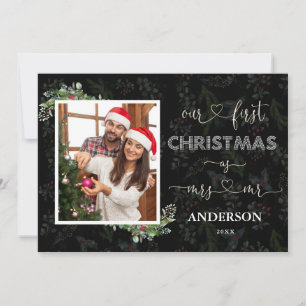 Onze Eerste Kerst Als Dhr. & Mevrouw Script Foto Kaart
