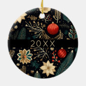 "Onze eerste kerst als een familie van drie" Keramisch Ornament (Achterkant)