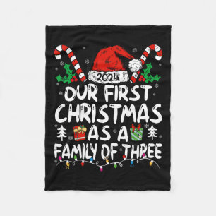 Onze eerste kerst als een gezin van drie 2024 nieu fleece deken