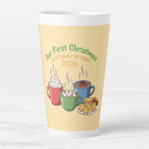 Onze eerste kerst als een gezin van drie 2025 latte mok