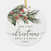 Onze eerste kerst als een paar Ornament (Voorkant)