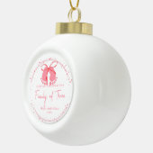 Onze eerste kerst als familie van drie sieraden keramische bal ornament (Rechts)