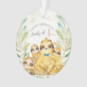 Onze eerste kerst als familie van vier sleuven ornament (voorkant)