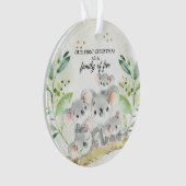 Onze eerste kerst als familie van vijf Koala-Beer Ornament (voorkant)
