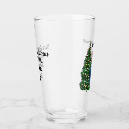 Onze eerste kerst als gehuwd paar glas (Rechts)