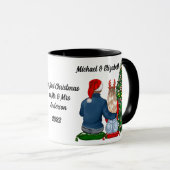 Onze eerste kerst als gehuwde koffie-Mok Mok (Voorkant rechts)